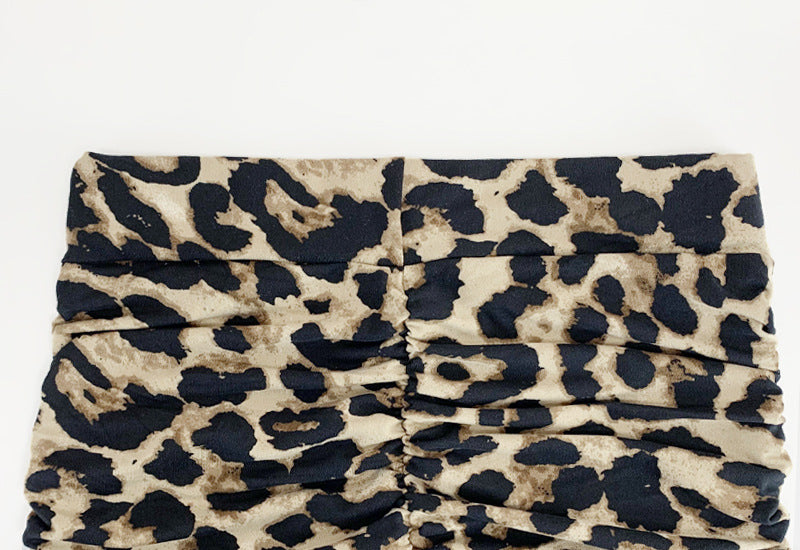 Sienna Animal Print Pleated Midi Skirt