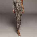 Sienna Animal Print Pleated Midi Skirt