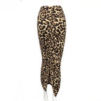 Sienna Animal Print Pleated Midi Skirt