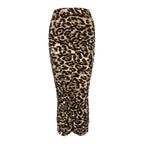 Sienna Animal Print Pleated Midi Skirt