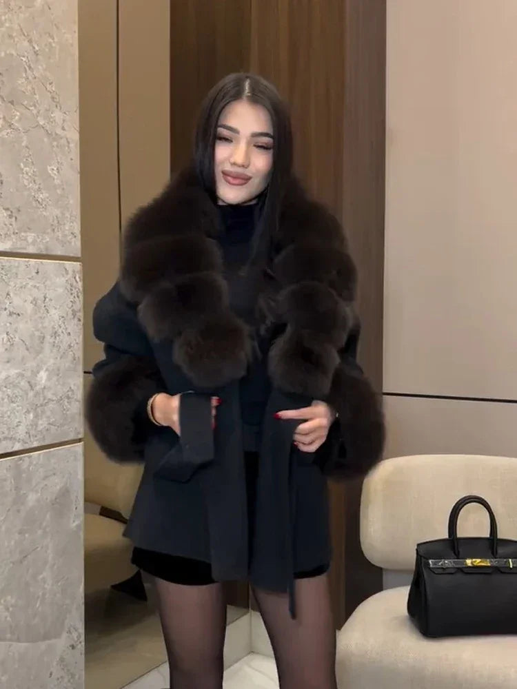 WOLZI Marielle Faux Fur Belted Coat - product image 10
