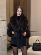WOLZI Marielle Faux Fur Belted Coat - product image 10