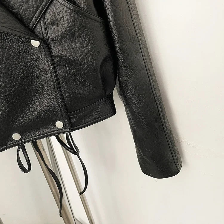 WOLZI Sloane Cropped Faux Leather Jacket - product image 20