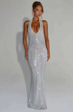 WOLZI Aurelia Sequin Halter Maxi Dress - product image 7