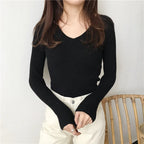 Celine V Neck Knit Sweater