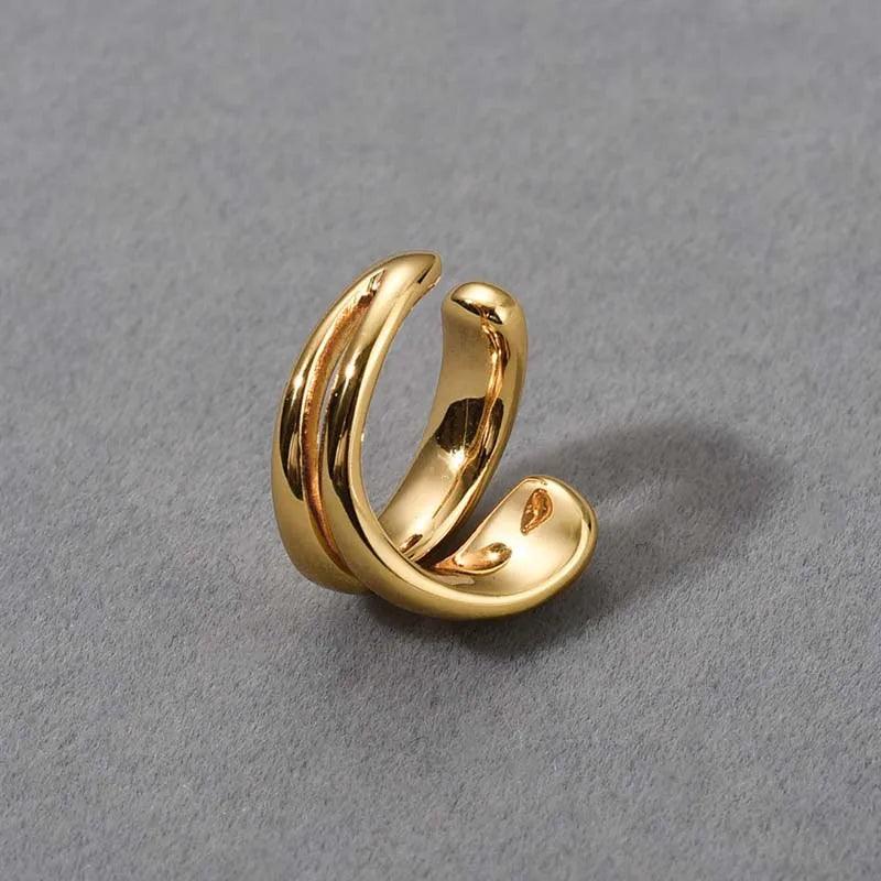 Aria Sculpted gold ear cuff by WOLZI