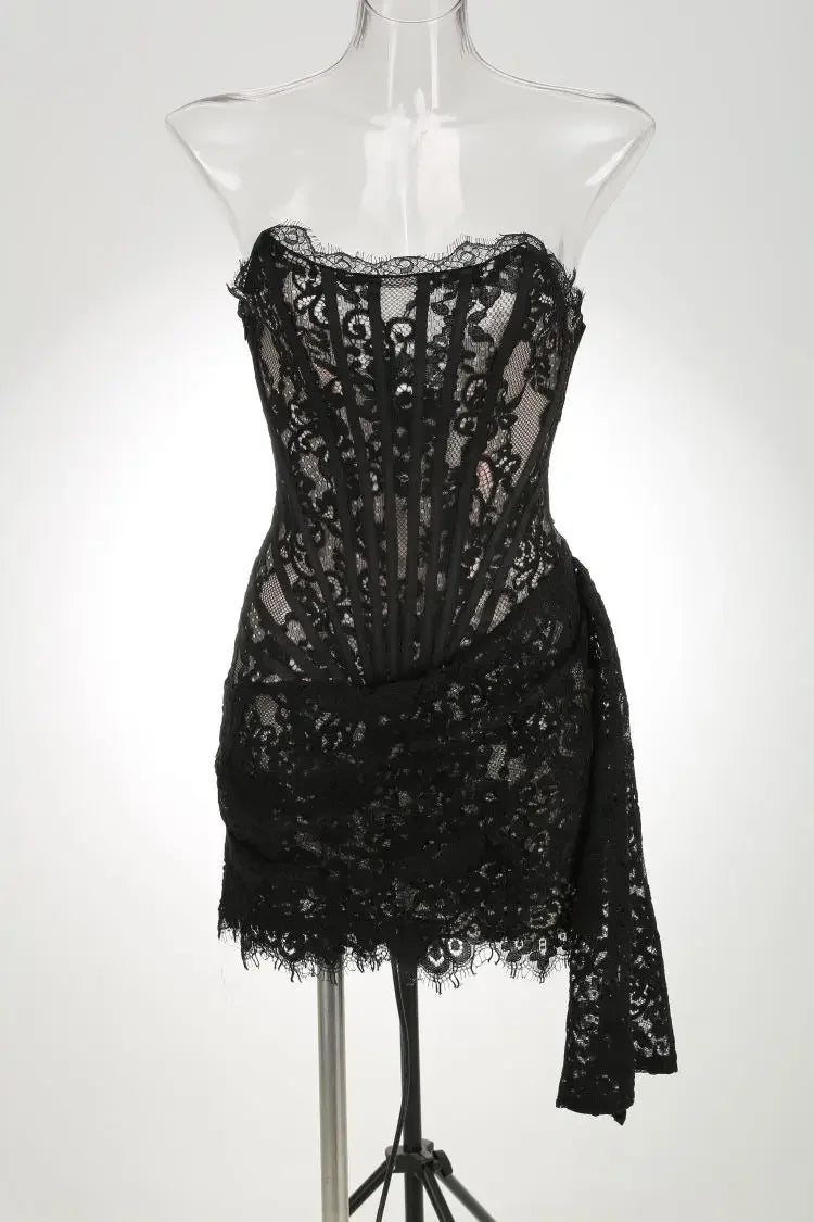 WOLZI Seraphine Sheer Lace Mini Dress - product image 14