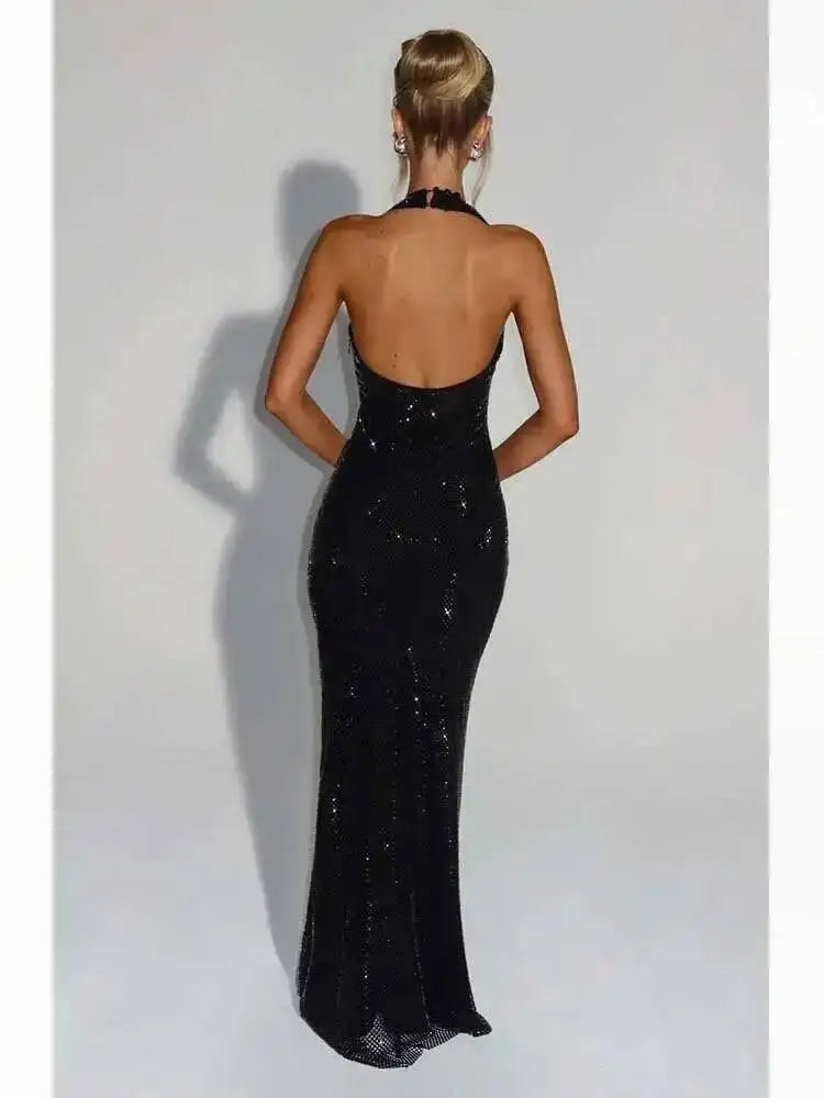 WOLZI Aurelia Sequin Halter Maxi Dress - product image 6