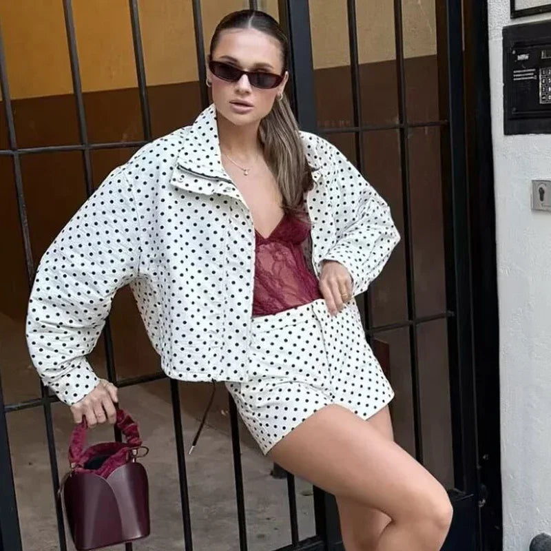 WOLZI Dottie Polka Dot Bomber Jacket - product image 5