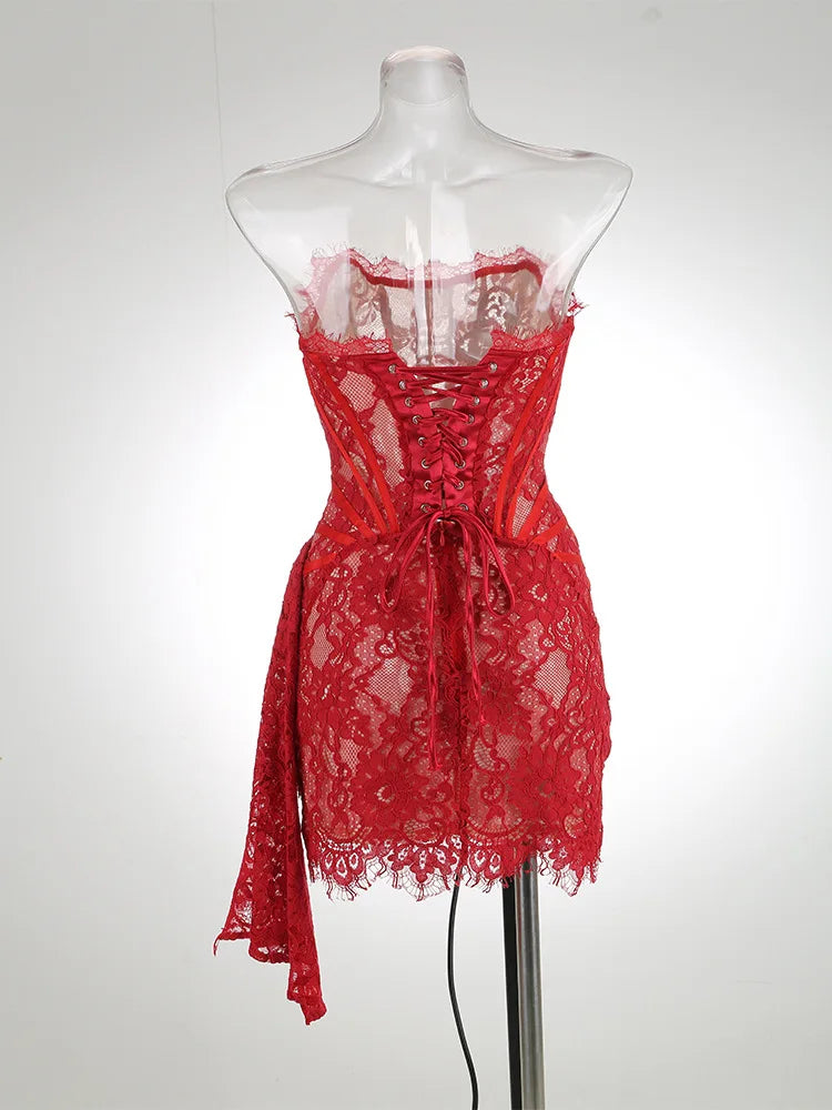 WOLZI Mirelle Lace Corset Mini Dress - product image 18