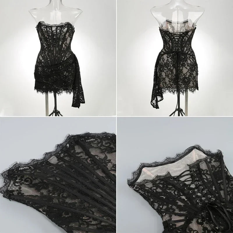 WOLZI Seraphine Sheer Lace Mini Dress - product image 13