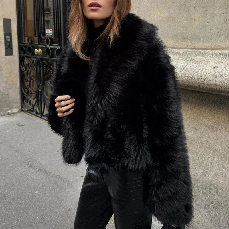 WOLZI Celine Shawl Collar Faux Fur Jacket - product image 4