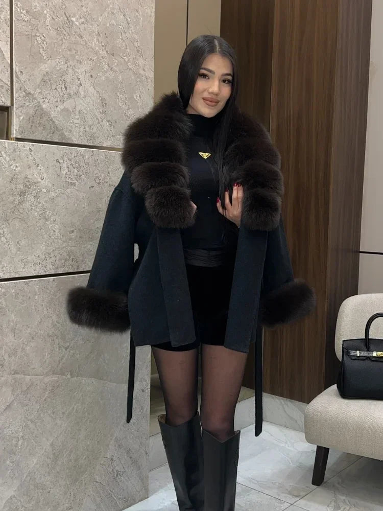WOLZI Marielle Faux Fur Belted Coat - product image 3