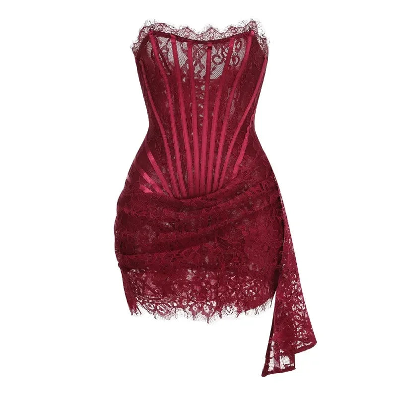 WOLZI Seraphine Sheer Lace Mini Dress - product image 58