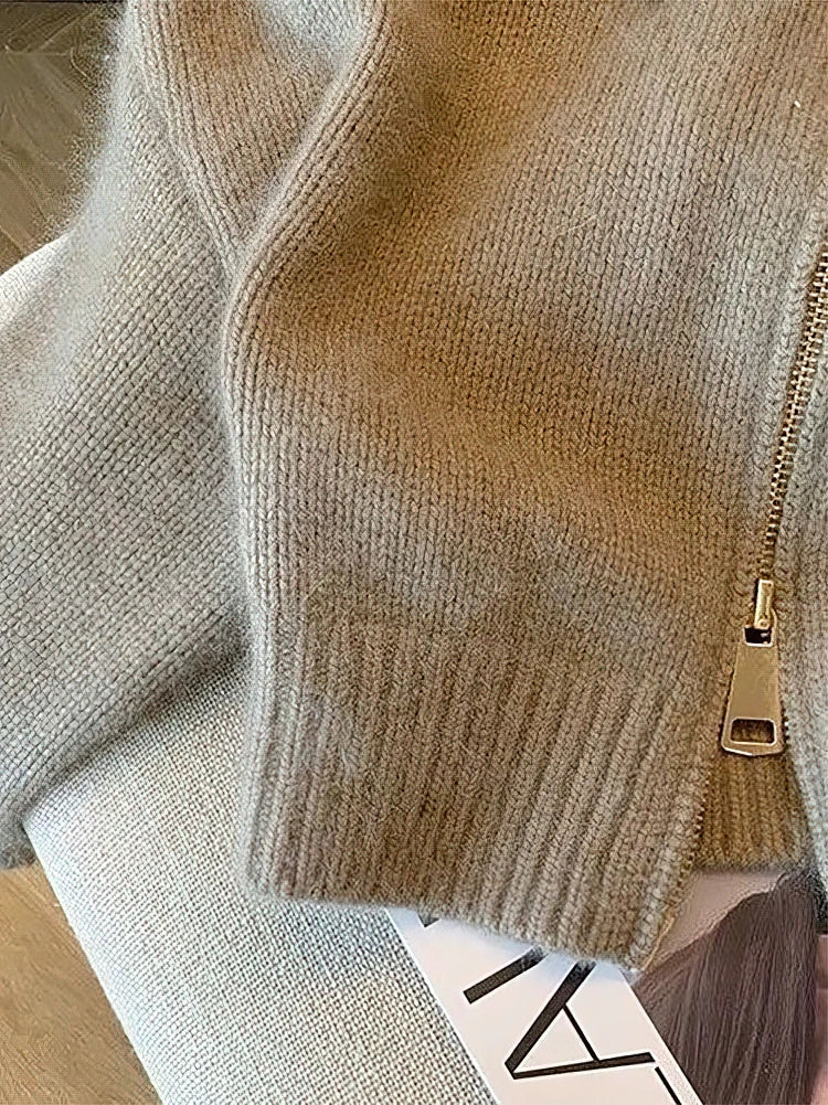 Mila Cropped Zip Cardigan