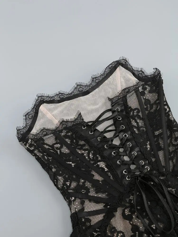 WOLZI Seraphine Sheer Lace Mini Dress - product image 36