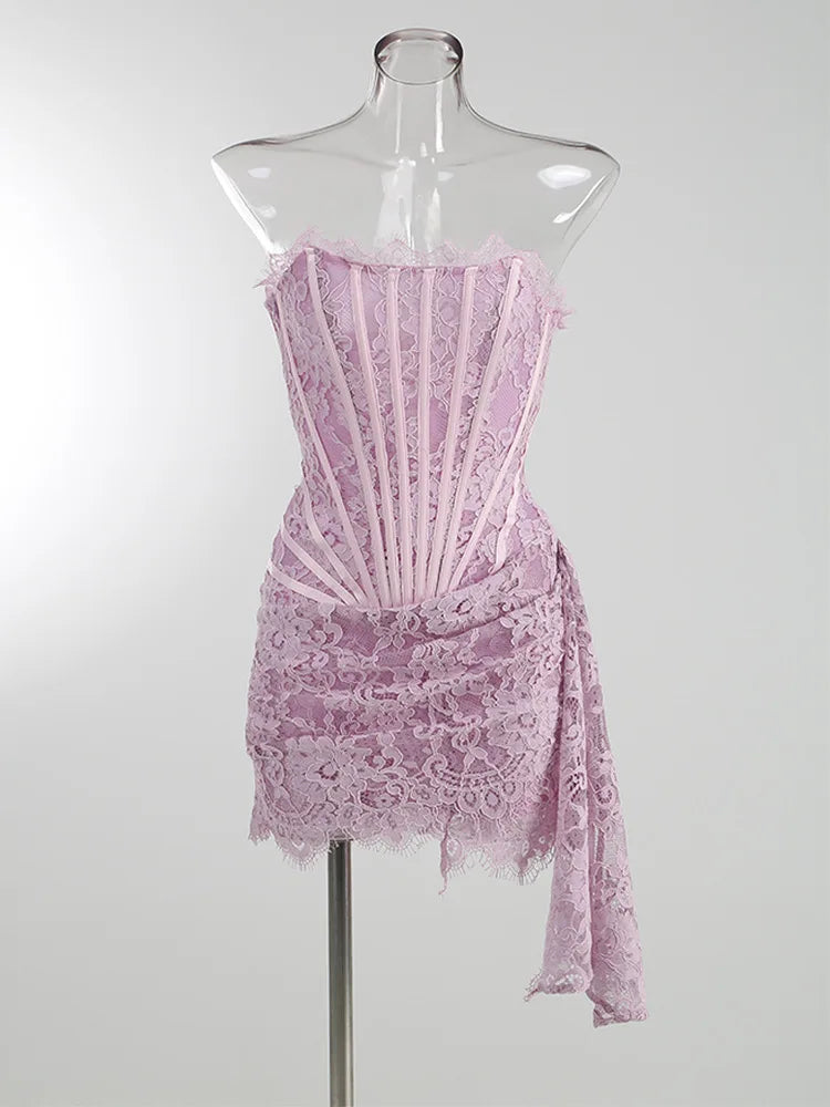 WOLZI Mirelle Lace Corset Mini Dress - product image 13
