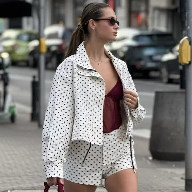 WOLZI Dottie Polka Dot Bomber Jacket - product image 4