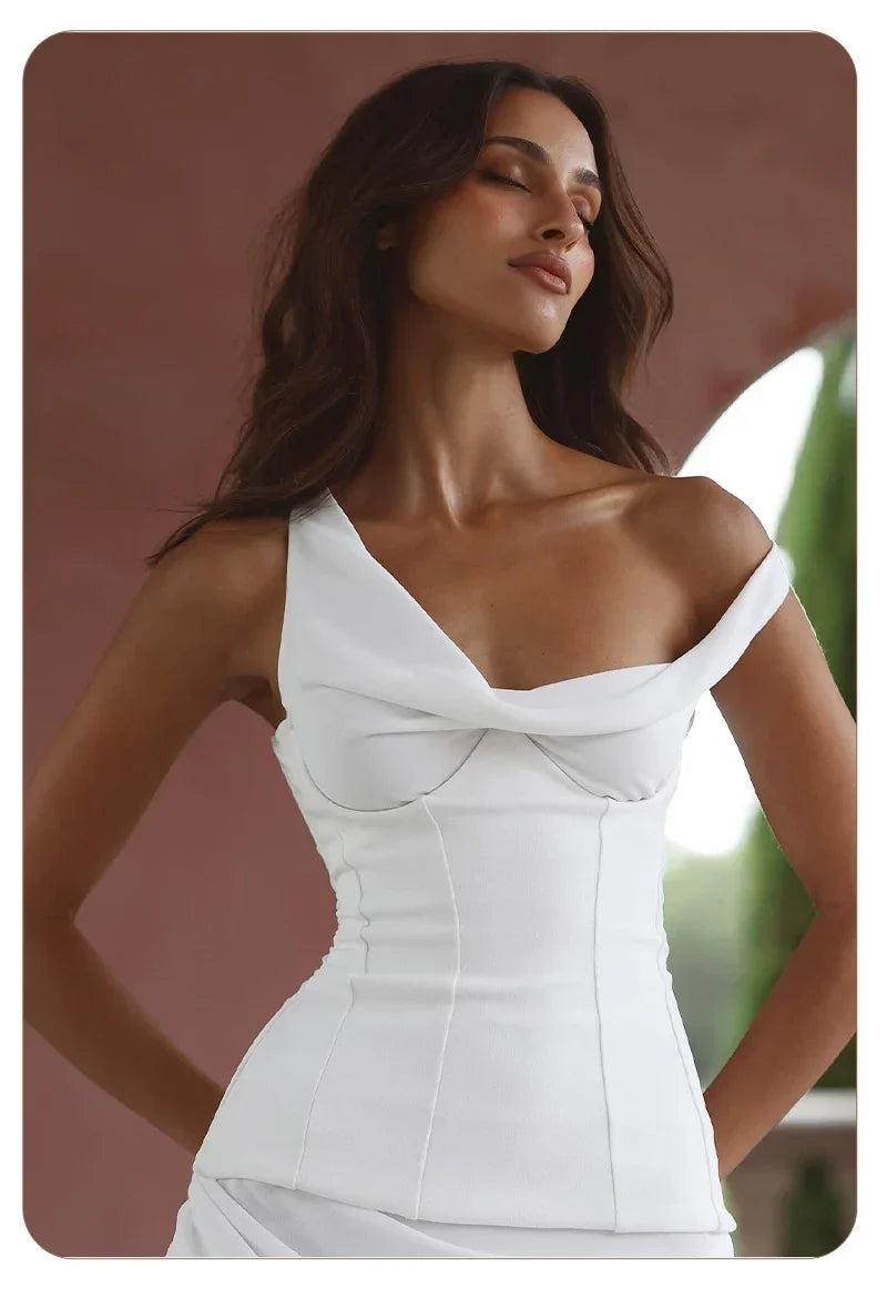 WOLZI Solenne Draped Evening Dress - product image 4