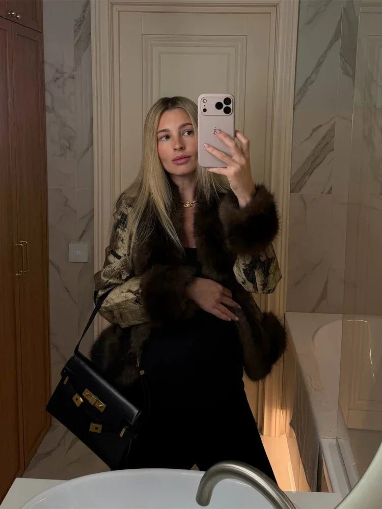 WOLZI Marielle Faux Fur Belted Coat - product image 35
