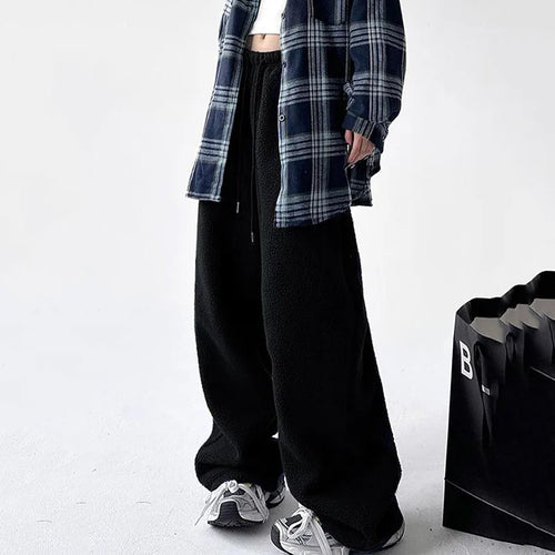 Alpine Luxe Fleece Wide Leg Warm Trousers
