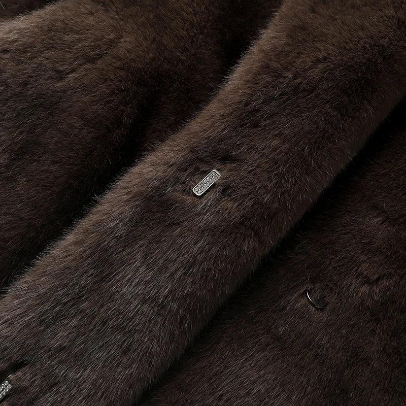 WOLZI Isolde Crystal Detail Faux Fur Coat - product image 4