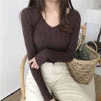 Celine V Neck Knit Sweater