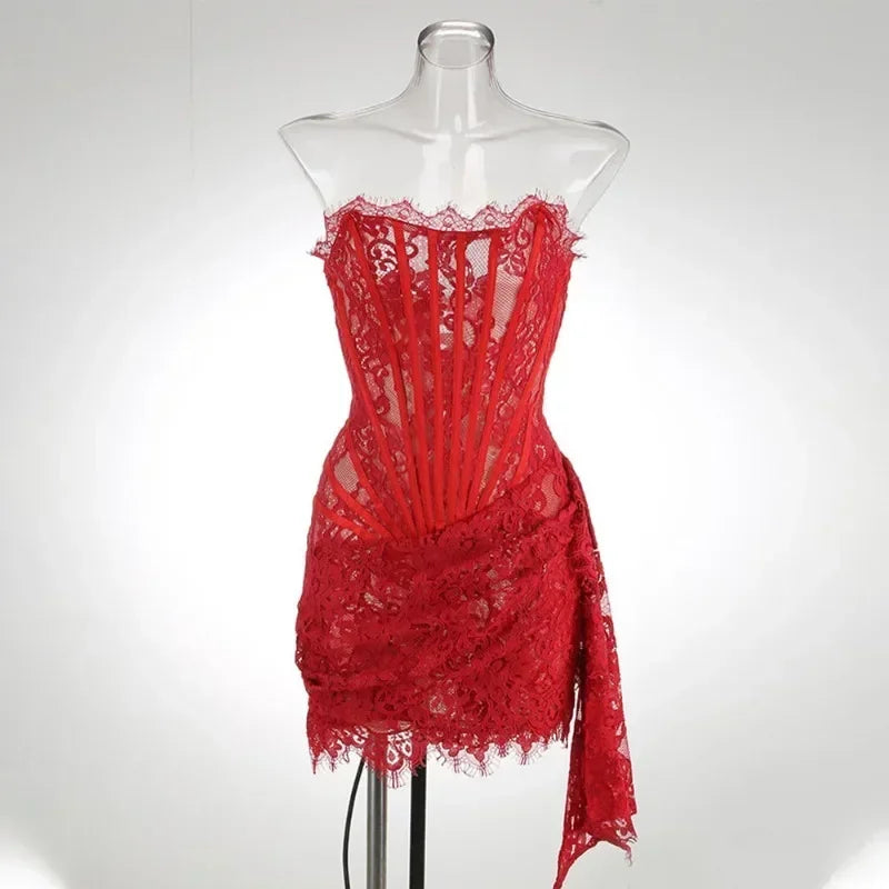 WOLZI Seraphine Sheer Lace Mini Dress - product image 53
