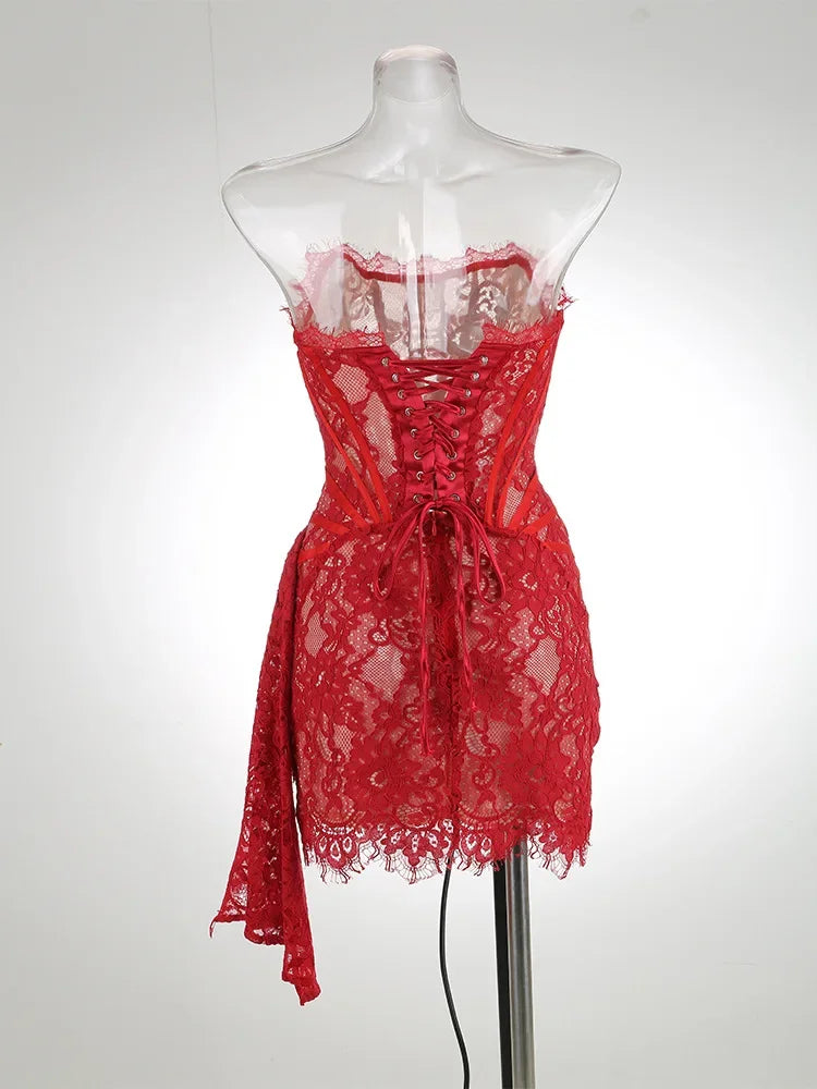 WOLZI Seraphine Sheer Lace Mini Dress - product image 21