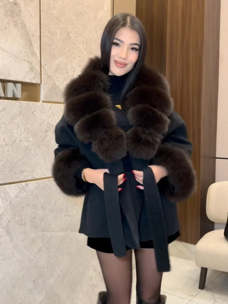 WOLZI Marielle Faux Fur Belted Coat - product image 1