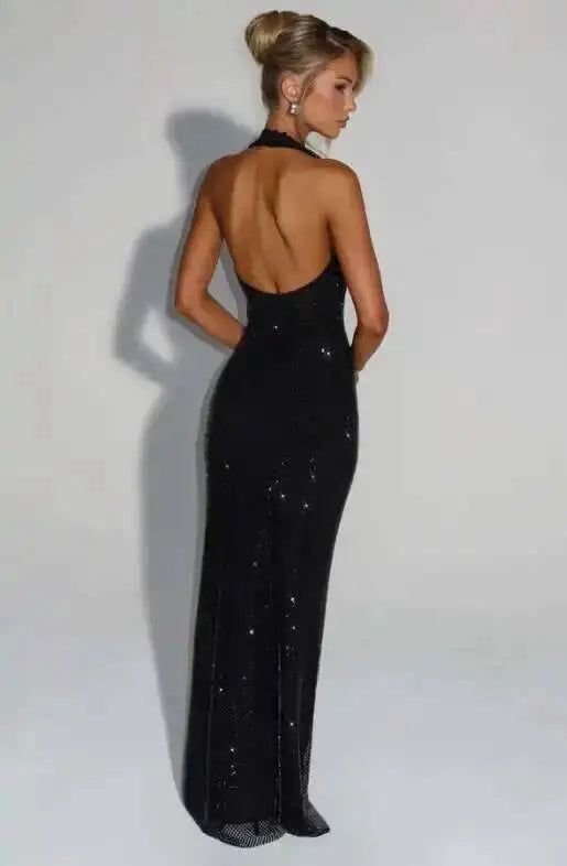 WOLZI Aurelia Sequin Halter Maxi Dress - product image 12