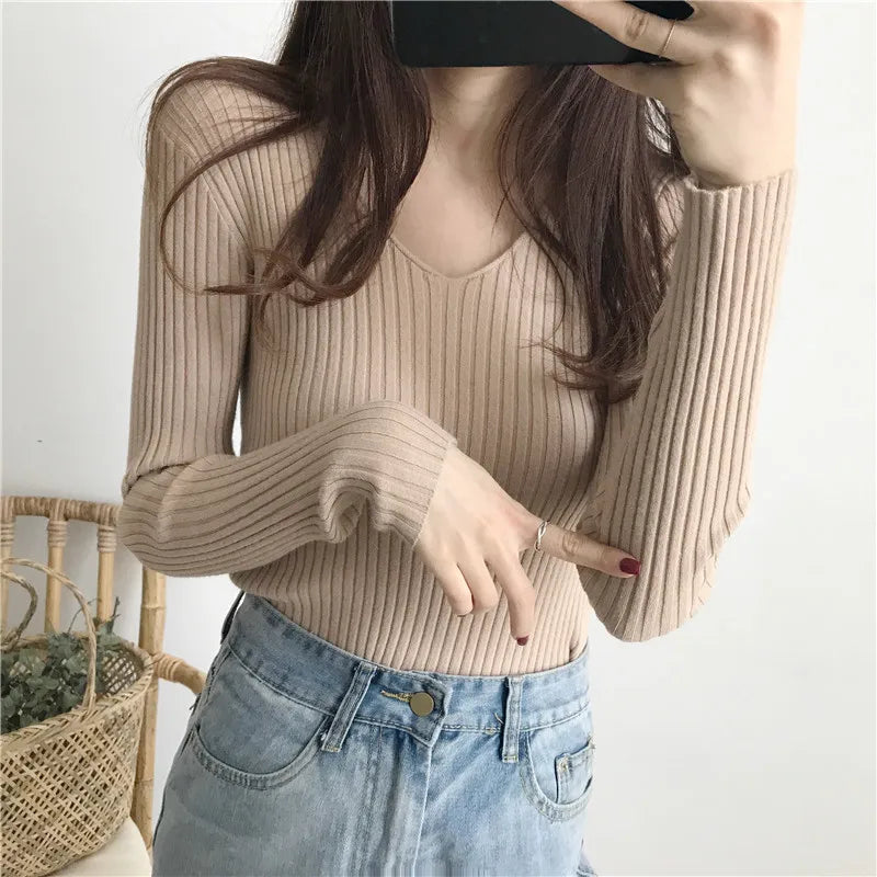 Celine V Neck Knit Sweater