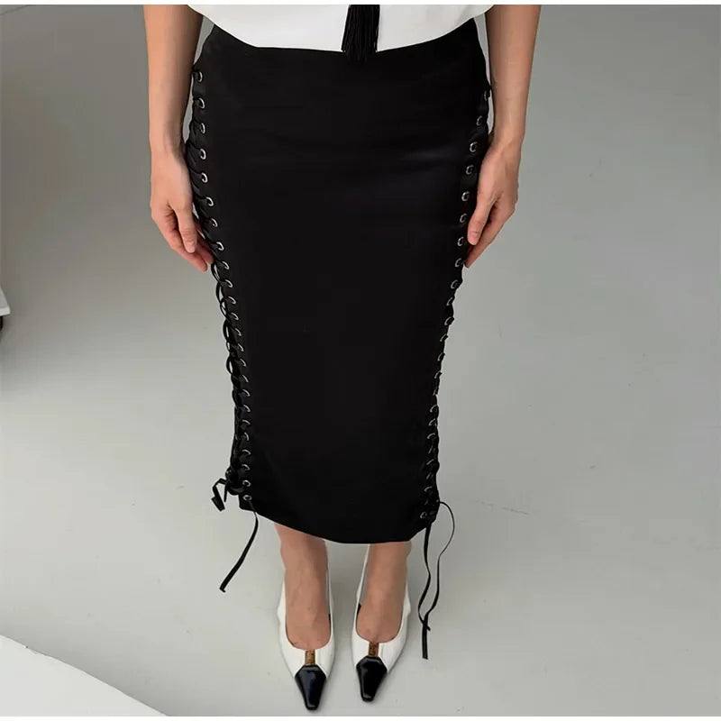 WOLZI Elara Lace Detail Midi Skirt - product image 9