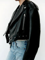 WOLZI Raven Belted Faux Leather Jacket - product image 3