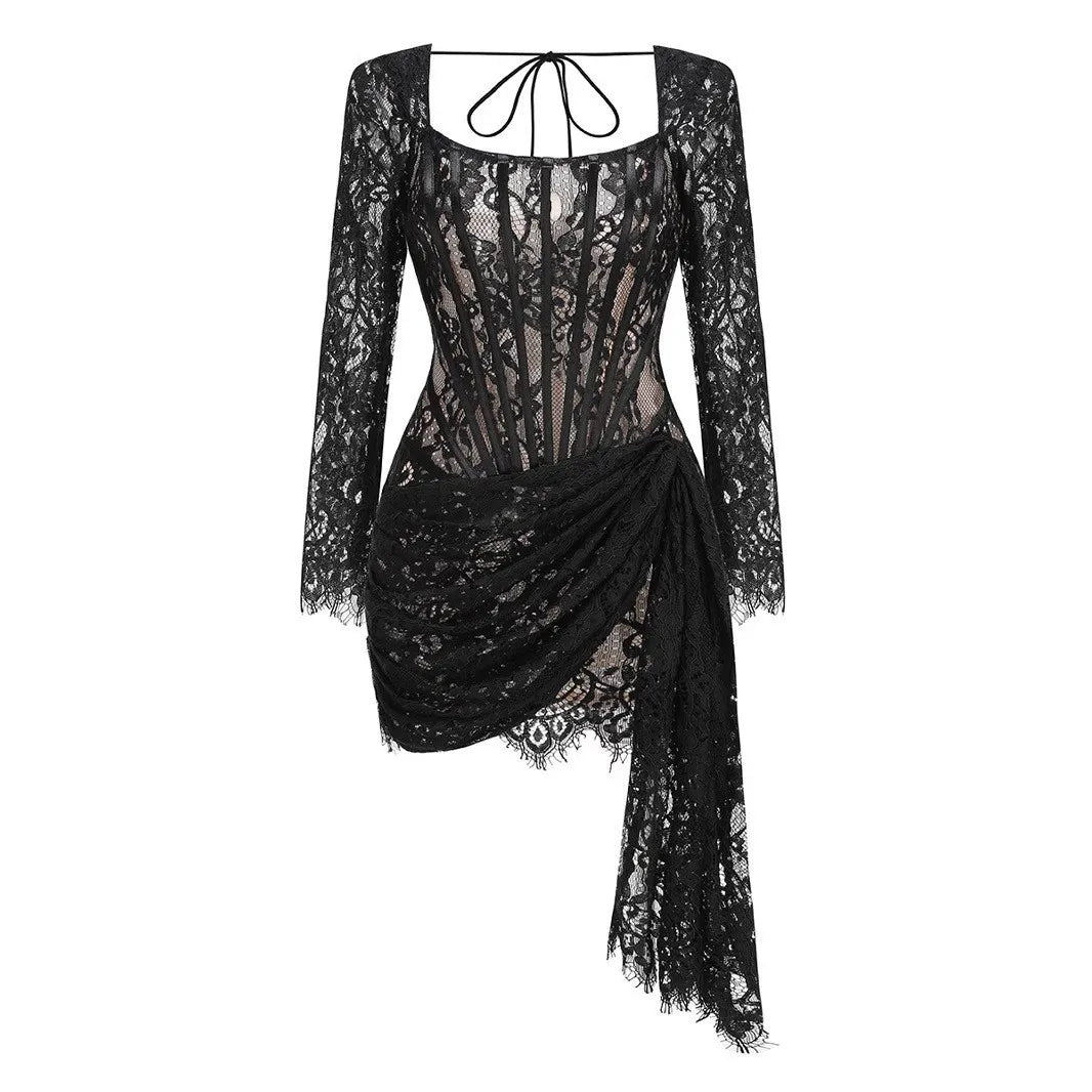 WOLZI Seraphine Sheer Lace Mini Dress - product image 25
