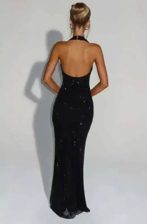 WOLZI Aurelia Sequin Halter Maxi Dress - product image 13