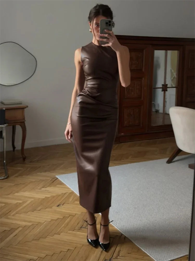 WOLZI Vesper Faux Leather Dress - product image 9