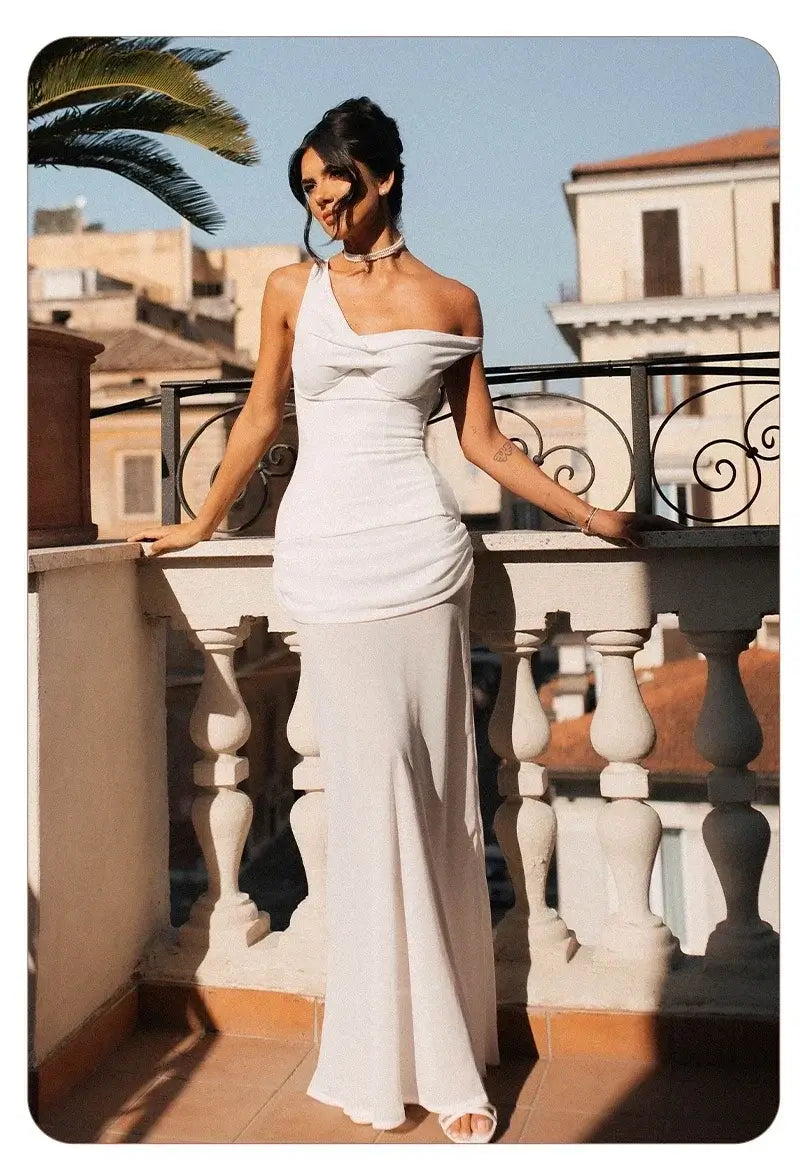 WOLZI Solenne Draped Evening Dress - product image 1
