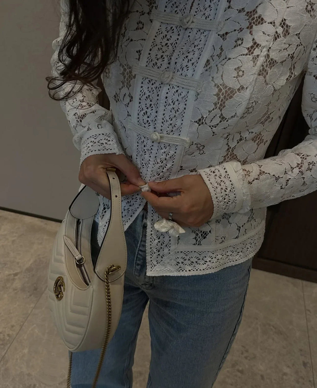 WOLZI Fontaine Lace Blouse White - product image 14