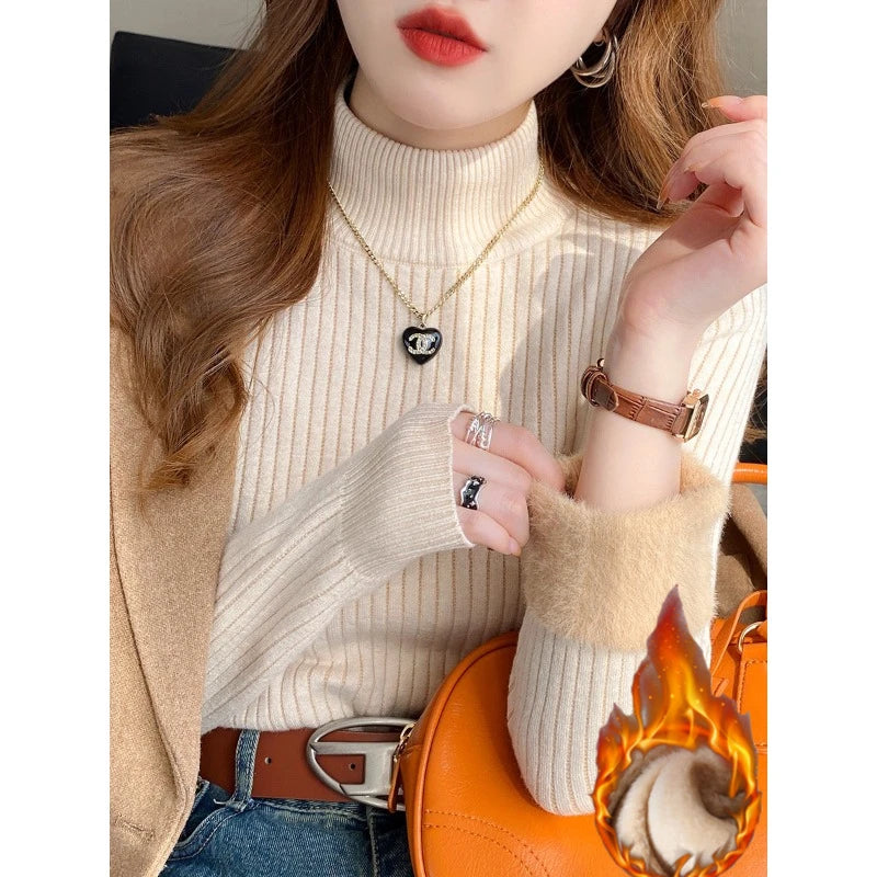Elise Fleece Lined Turtleneck Sweater