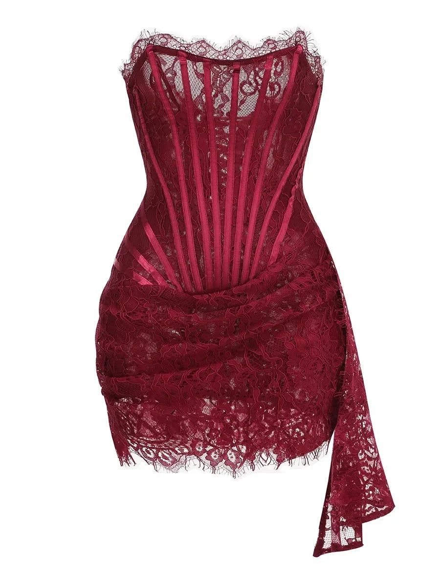 WOLZI Seraphine Sheer Lace Mini Dress - product image 22