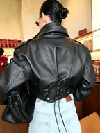 WOLZI Sloane Cropped Faux Leather Jacket - product image 5