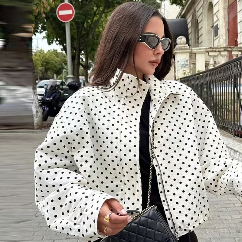 WOLZI Dottie Polka Dot Bomber Jacket - product image 1