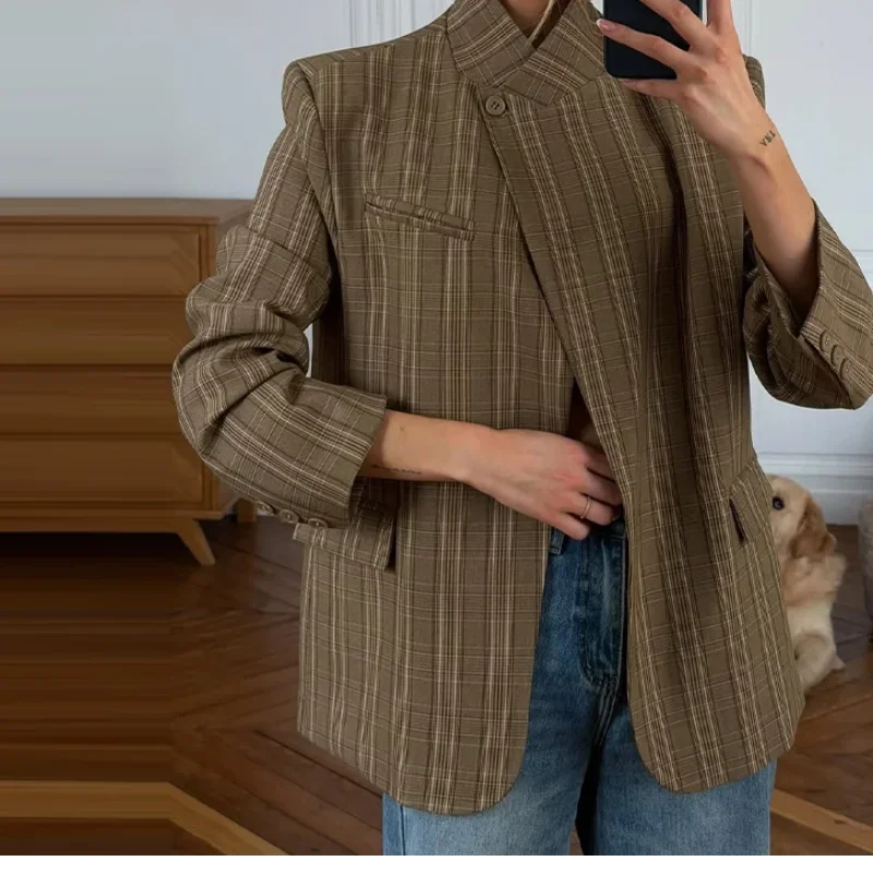 WOLZI Briar Brown Plaid Blazer - product image 12