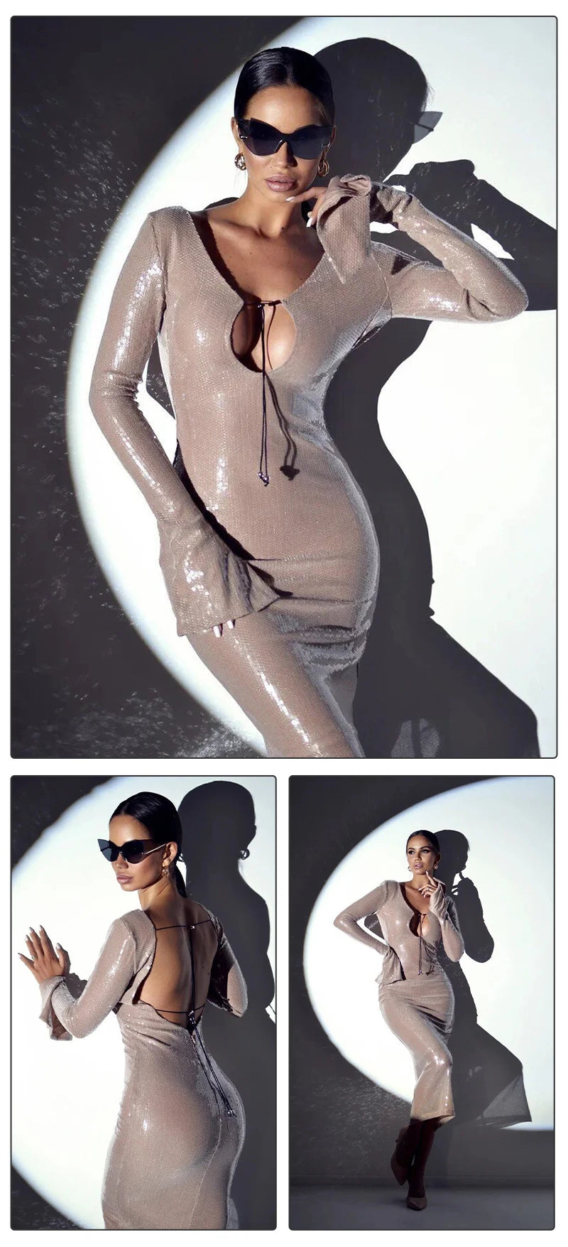 WOLZI Lunelle Sequin Sleeve Dress - product image 7