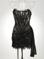 WOLZI Mirelle Lace Corset Mini Dress - product image 10