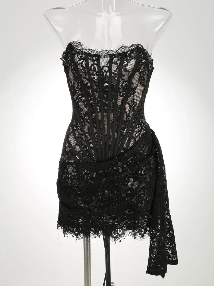 WOLZI Mirelle Lace Corset Mini Dress - product image 10