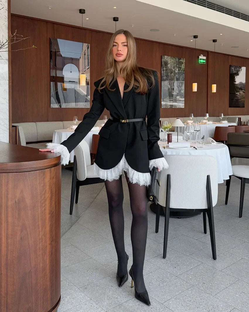 WOLZI Noire Lace Blazer Dress - product image 10