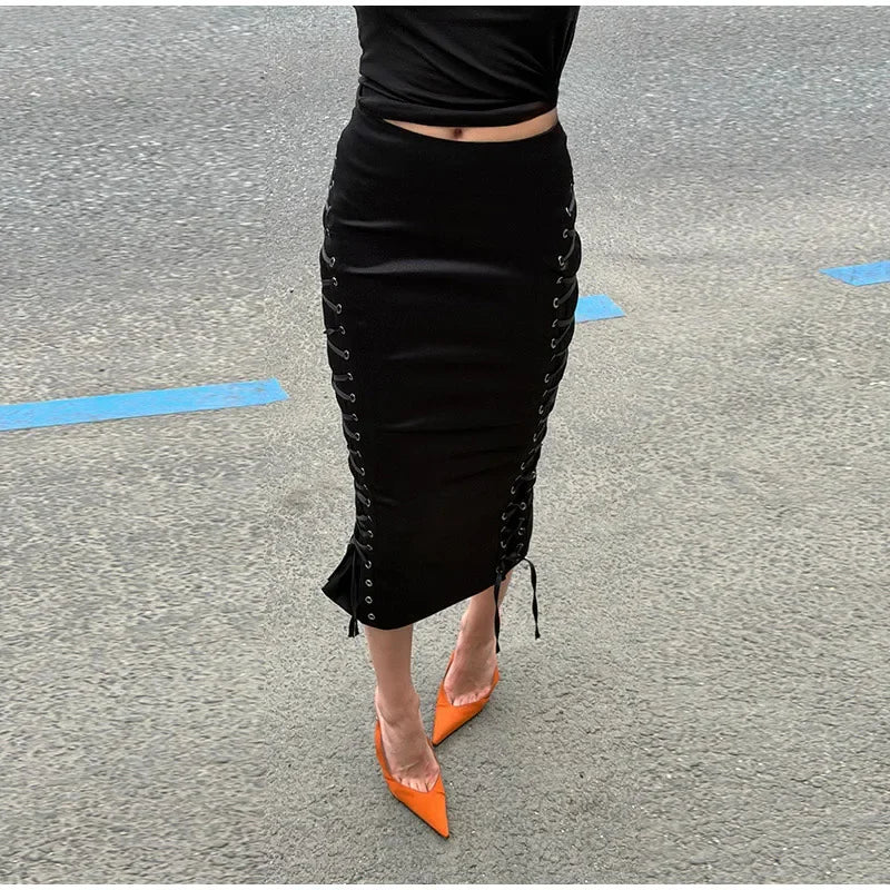 WOLZI Elara Lace Detail Midi Skirt - product image 8