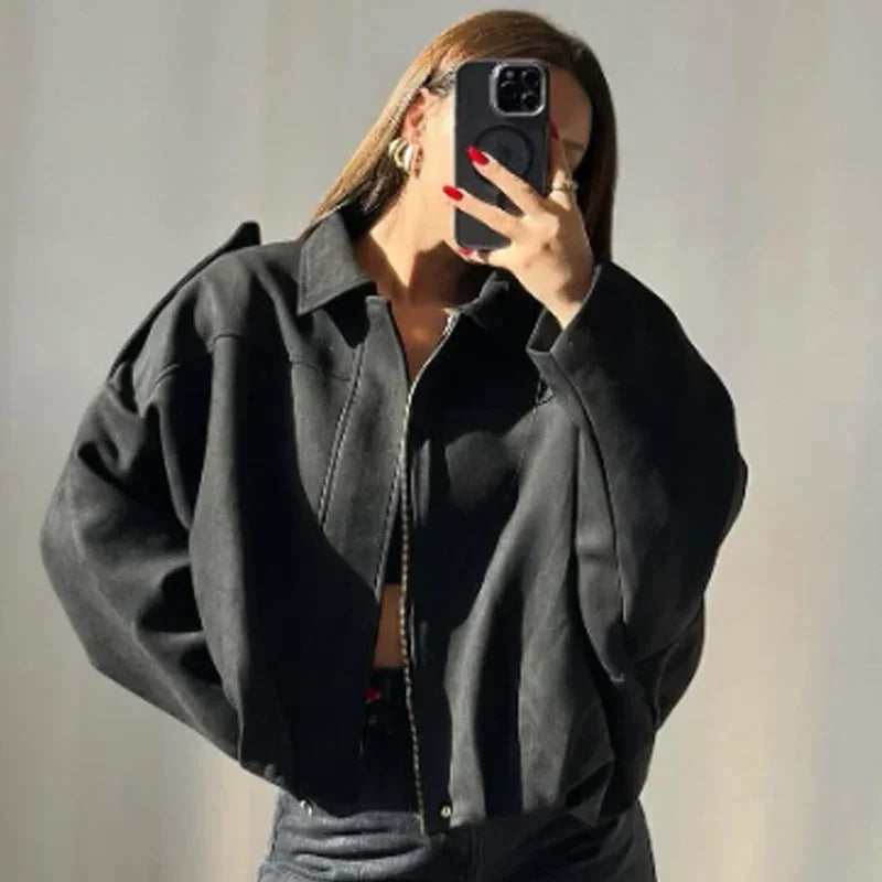 WOLZI Arielle Suede Effect Cropped Jacket - product image 5